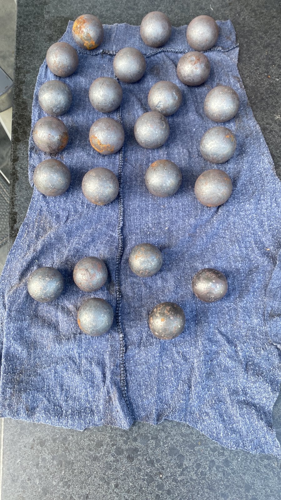 Stalen ballen 18 van 40 mm en 6 van 34 mm, Ophalen of Verzenden, Zo goed als nieuw