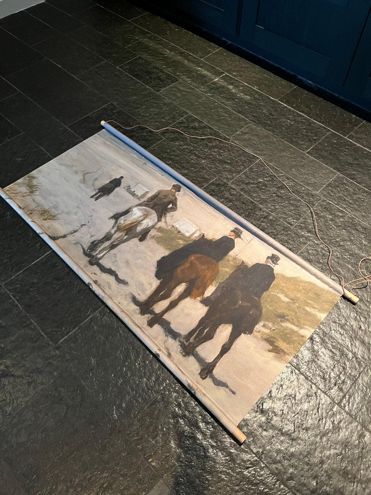 Wanddoek  met paarden - Klassieke wanddecoratie, Meerkleurig, Nieuw, Klassiek, Ophalen of Verzenden