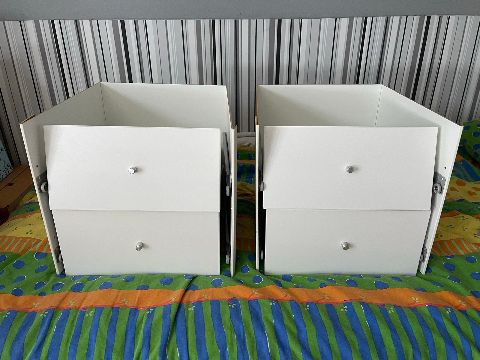 Ladekastjes voor Kallax/Expedit kast - Wit (2 stuks), Huis en Inrichting, Ophalen, Minder dan 50 cm, 1 of 2 laden, Zo goed als nieuw
