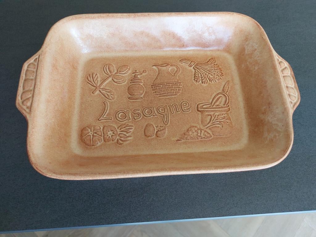 Ovenschaal NIEUW met tekst Lasagne, Ophalen, Overige materialen, Nieuw, Schaal of Schalen