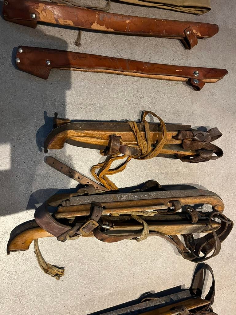 Antieke houten schaatsen friese doorlopers vintage, Sport en Fitness, Schaatsen, Ophalen, Gebruikt, Friese doorlopers, Overige merken