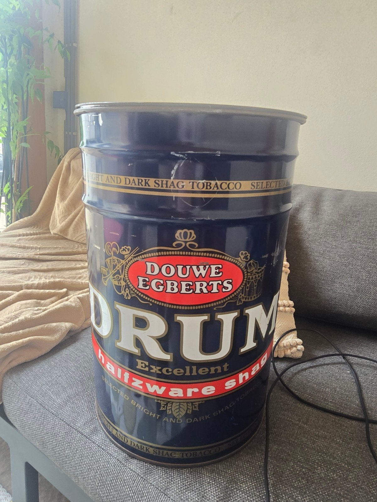 Douwe egberts drum shag blik, Verzamelen, Ophalen of Verzenden, Koffie, Douwe Egberts