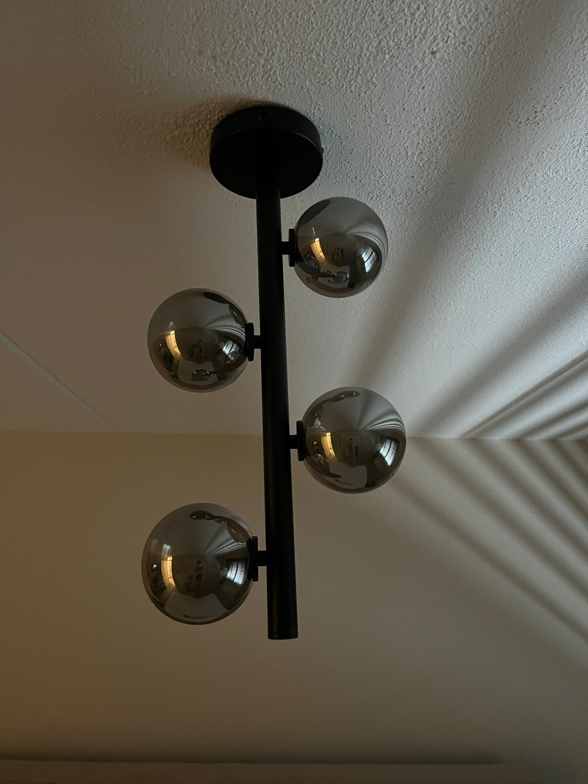 Lucide Plafondlamp met 4 Smoke Glazen Bollen - Modern Design, Modern, Zwart, Overige fittingen, Ophalen of Verzenden