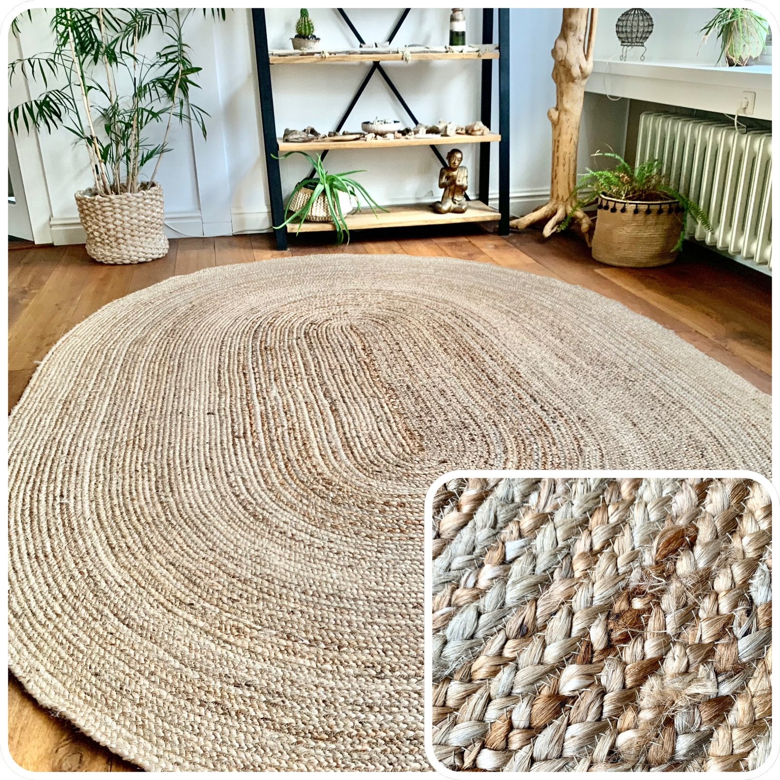 Sisal natural - melange vloerkleed 250x160 - fotoshoot, Ophalen, Zo goed als nieuw, Ovaal, 200 cm of meer