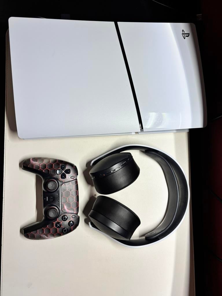 Playstation 5 Digital Edition ZGAN.İncl Controller + Headset, Ophalen of Verzenden, Zo goed als nieuw