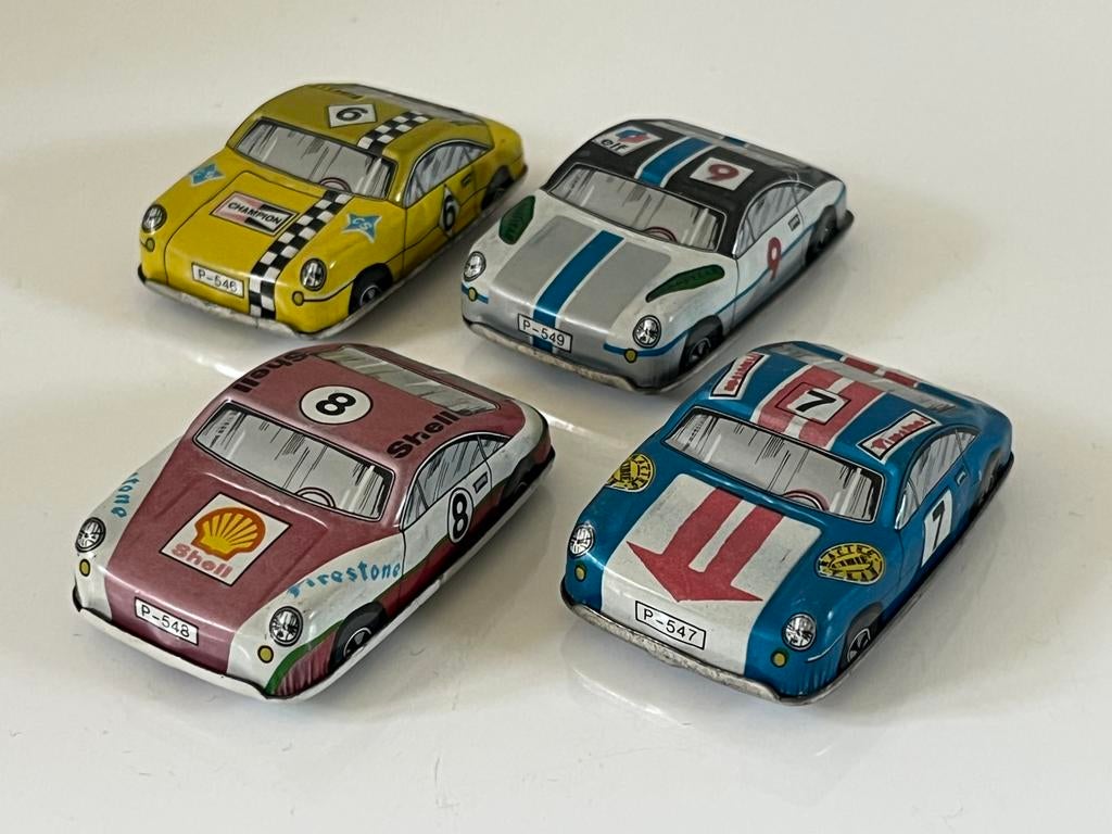 Vintage blikken speelgoed auto’s PAYVA Spanje Porsche set, Verzenden, Zo goed als nieuw
