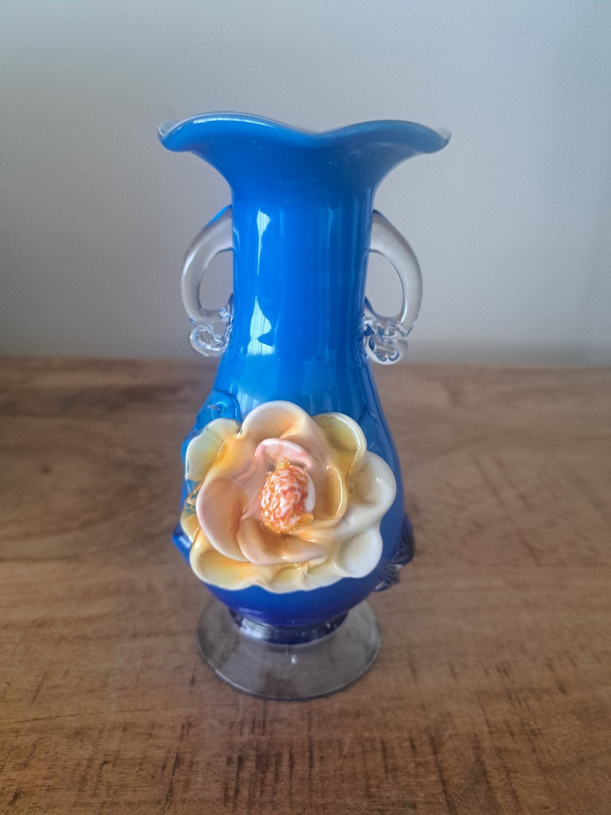 Vintage retro art glass vaas, Ophalen of Verzenden