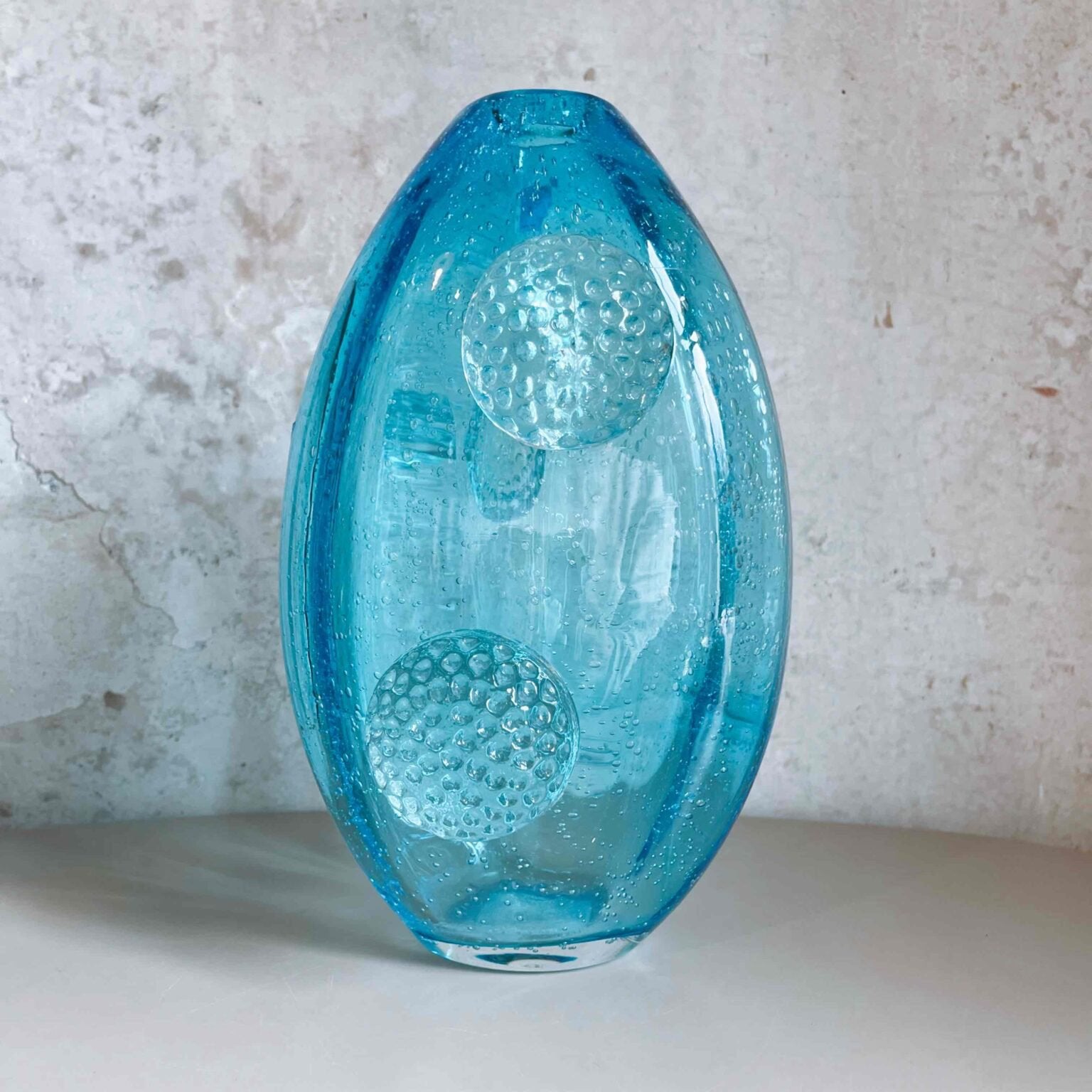 Vintage Leonardo Duitsland Blauw Kleurige Bubbel Vaas, Ophalen of Verzenden, Zo goed als nieuw, Parfumfles