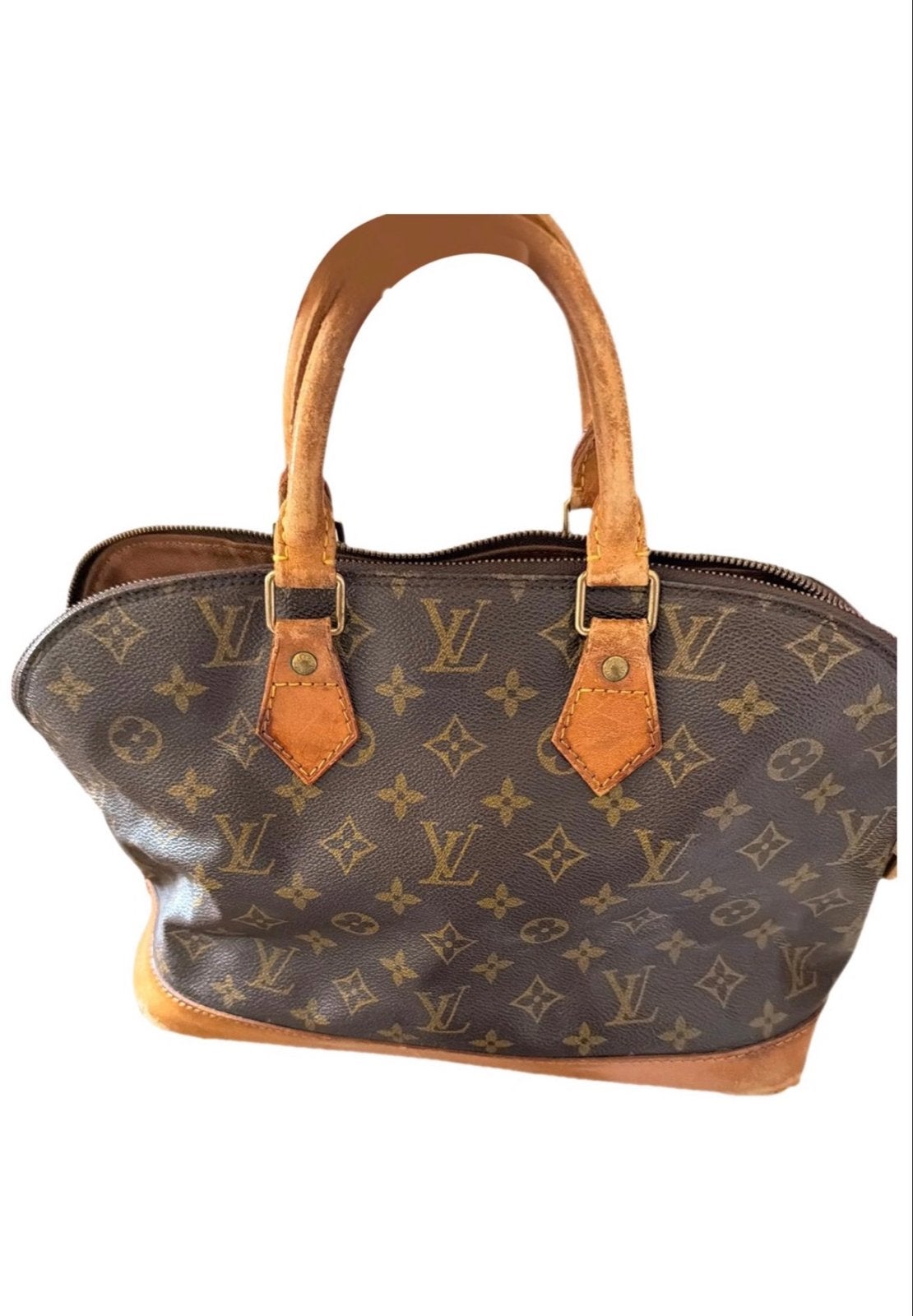 Louis Vuitton Alma Handtas - Vintage met Gebruikssporen, Ophalen of Verzenden, Gebruikt, Bruin, Handtas