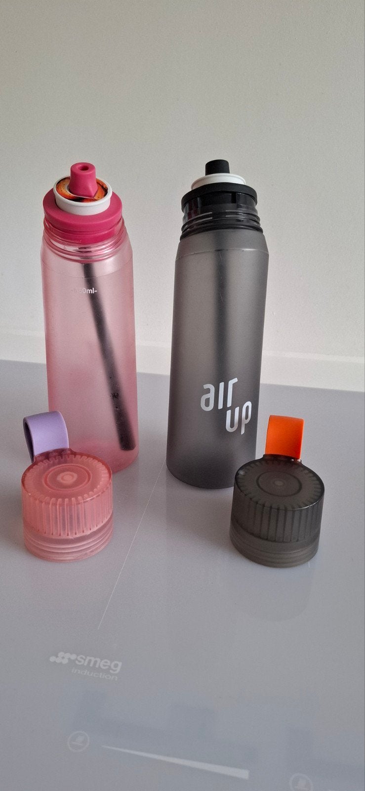 Air Up drinkflessen met pods - Roze en Grijs, Ophalen of Verzenden, Zo goed als nieuw