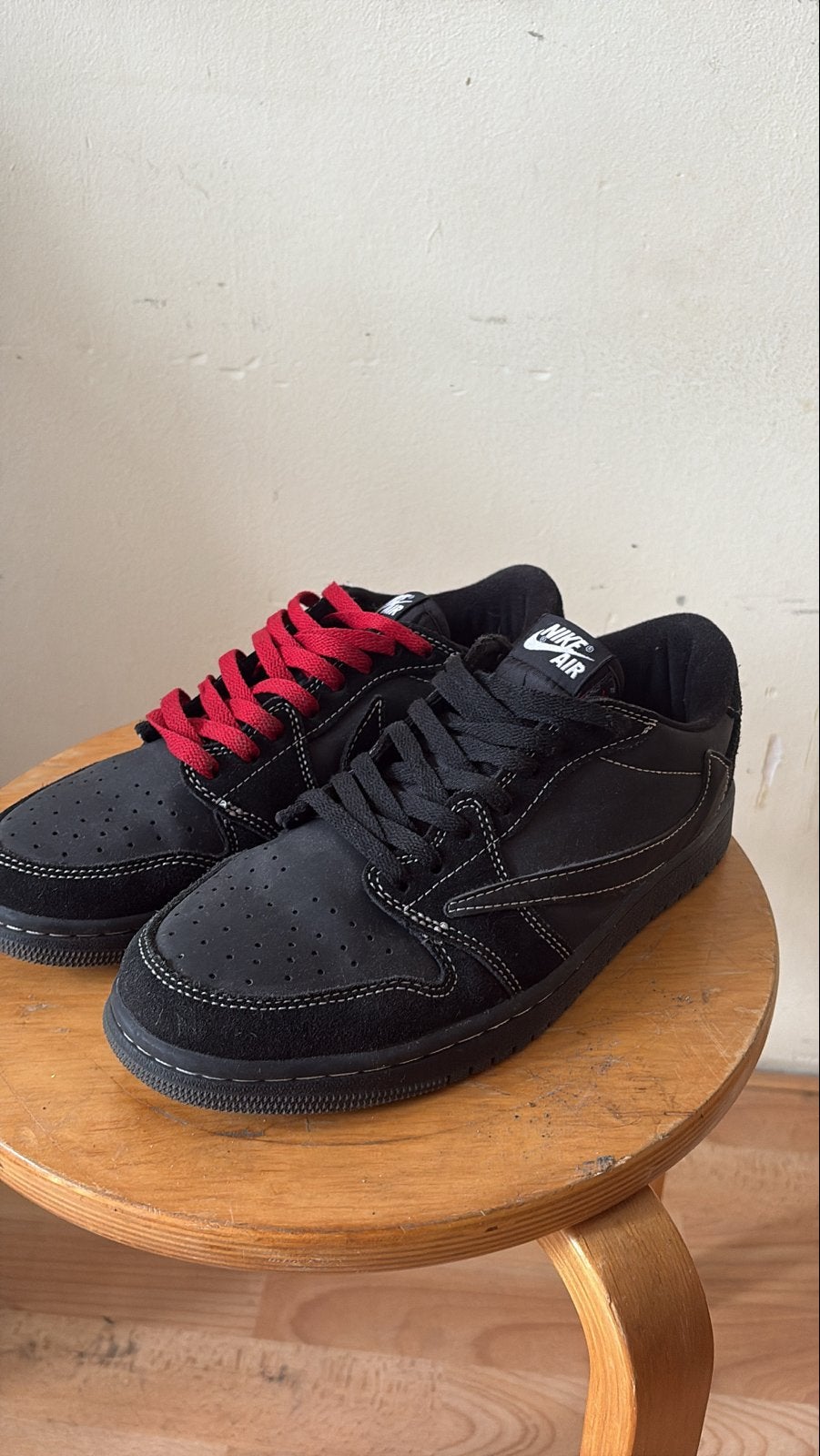 Nike Air Jordan 1 Low Travis Scott Black Phantom, Ophalen of Verzenden, Zo goed als nieuw, Zwart, Sneakers of Gympen