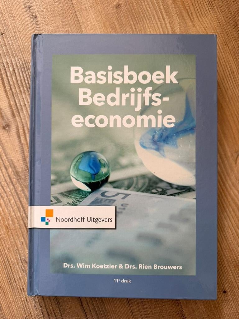Basisboek Bedrijfseconomie, Boeken, Studieboeken en Cursussen, Wim Koetzier; Rien Brouwers, Zo goed als nieuw, Beta, HBO
