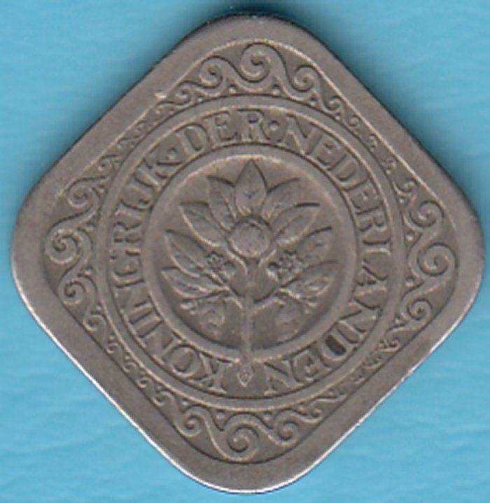 Nederland 5 cent 1923 Wilhelmina, Sch. 917 in munthouder, Postzegels en Munten, Munten | Nederland, Ophalen of Verzenden, Koningin Wilhelmina