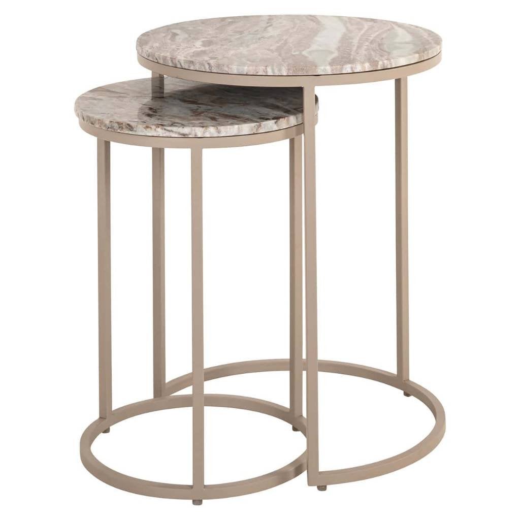 Richmond Interiors bijzettafel Fairfax clay, Huis en Inrichting, Tafels | Bijzettafels, 45 tot 60 cm, Minder dan 55 cm, Rond, Nieuw