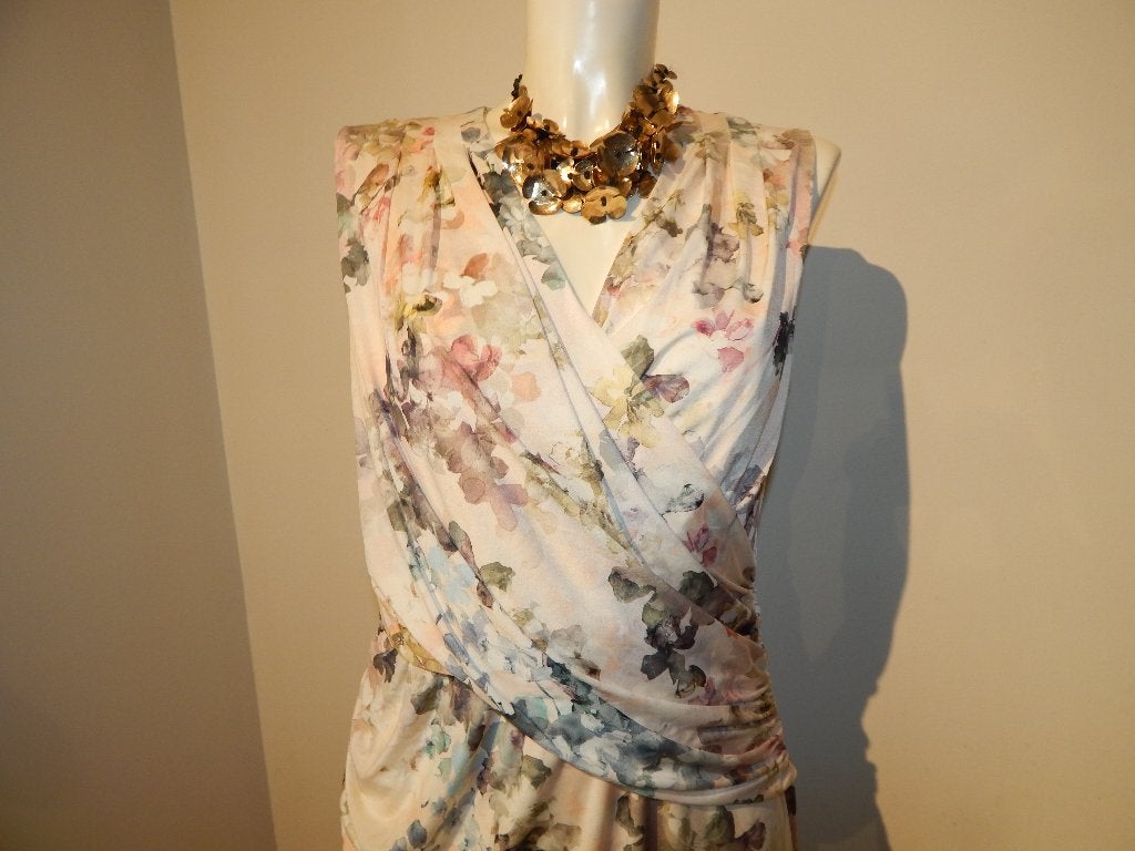 Phase Eight stretch jurk drapeer delen bloemen pastel 44, Kleding | Dames, Meerkleurig, Phase eight, Maat 42/44 (L), Ophalen of Verzenden