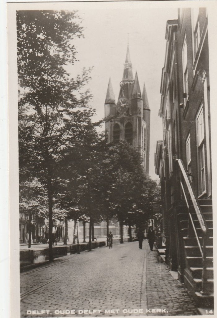 oude delft en oude kerk, Ophalen of Verzenden, Voor 1920, Zuid-Holland