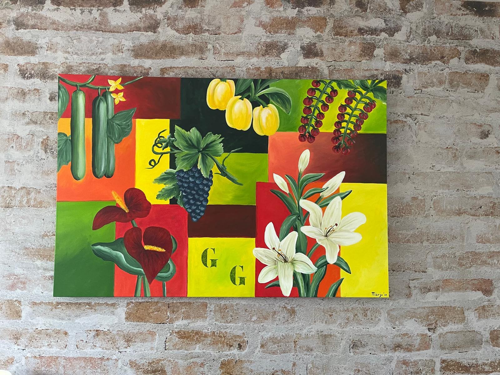 Schilderij groente & fruit, Ophalen