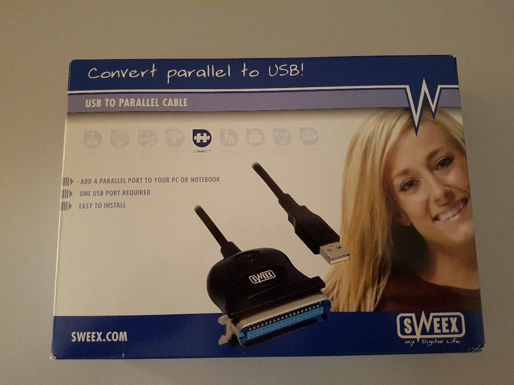 Sweex parallel (printer port) to USB converter, Computers en Software, Ophalen of Verzenden, Nieuw