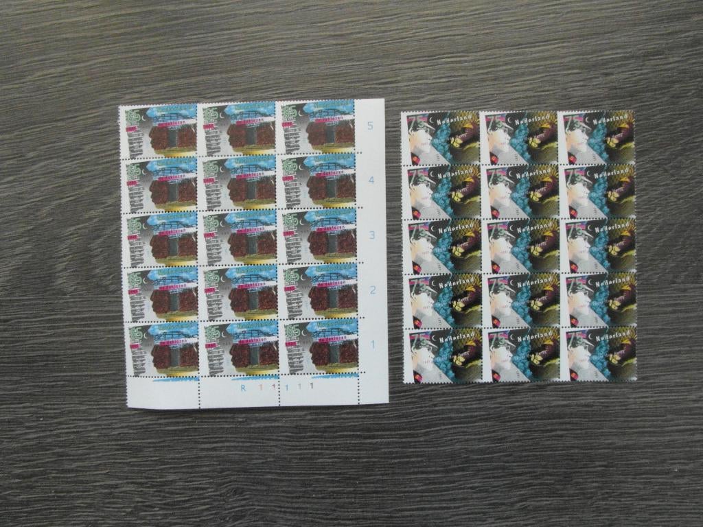 163-165 Gecomb uitgifte blokken van 15 zegels 1987 Postfris, Ophalen of Verzenden, Na 1940, Postfris