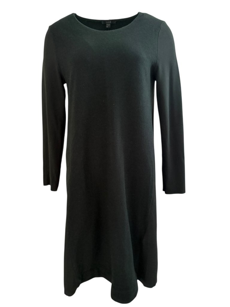 COS jurk L, Kleding | Dames, Jurken, Zo goed als nieuw, Maat 38/40 (M), Groen, Onder de knie, Ophalen of Verzenden
