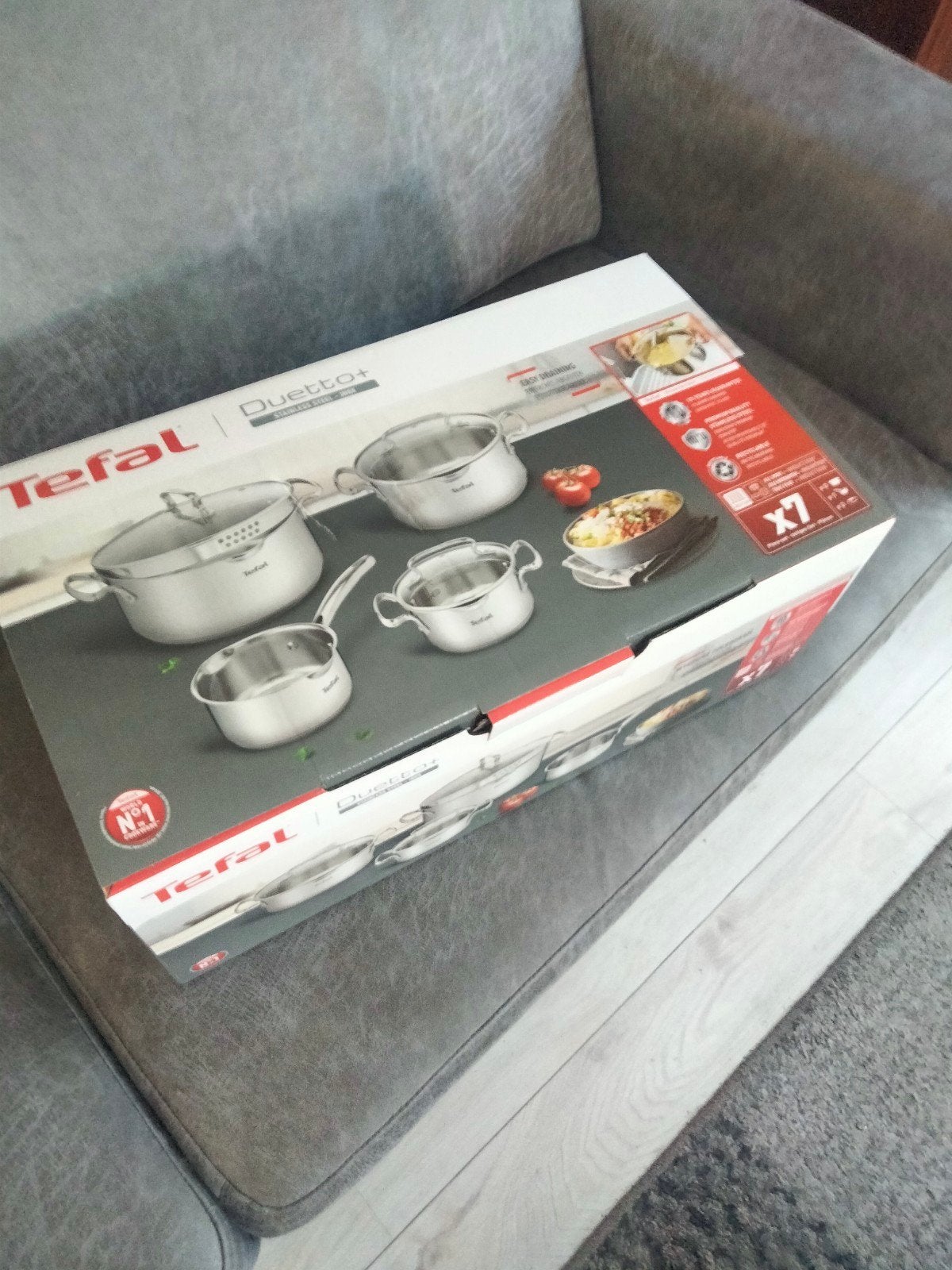 te koop Tefal pannen set met super messen set alles nieuw, Tefal, PFAS-vrij, Nieuw, Pannenset