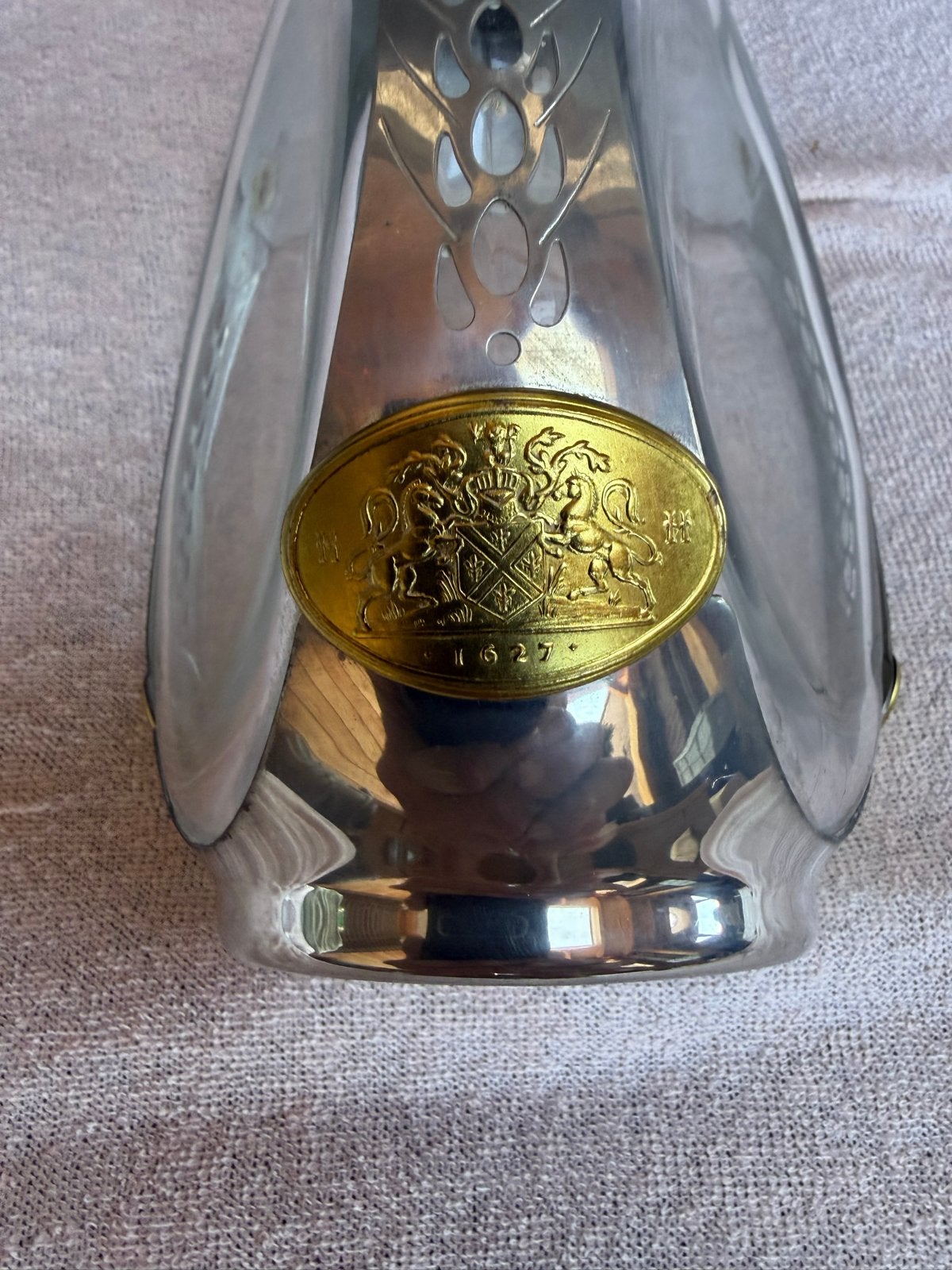 Vintage Royal Sovereign The Dimple fles met metalen omhulsel, Antiek en Kunst, Ophalen