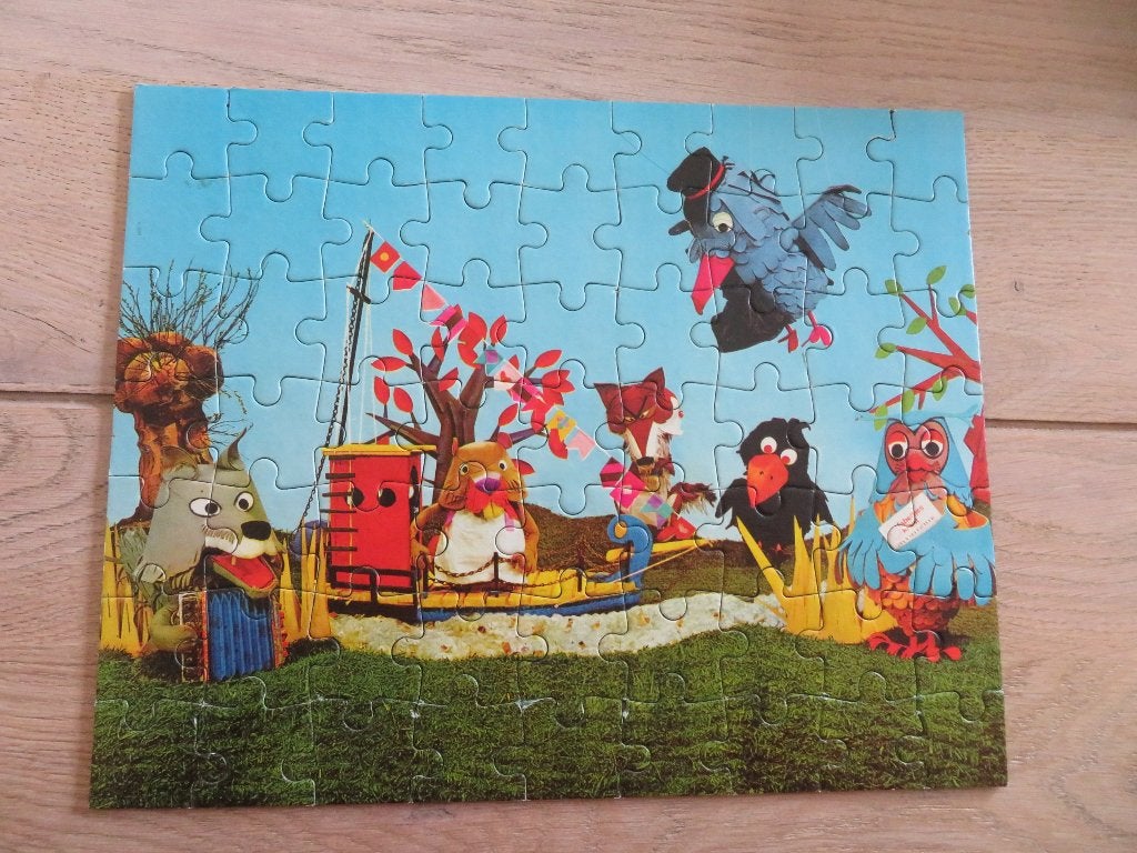 Puzzel Fabeltjes Krant Jaren 60, Kinderen en Baby's, Speelgoed | Kinderpuzzels, Ophalen of Verzenden, Meer dan 50 stukjes, Gebruikt