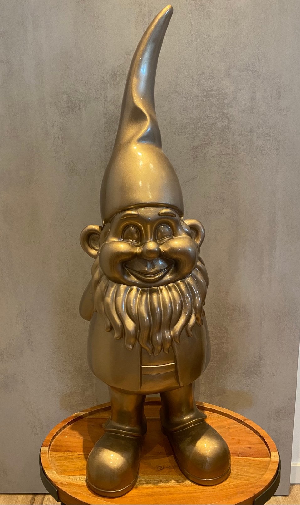 Tuinkabouter 95cm kleur goud, Verzamelen, Beelden en Beeldjes, Ophalen, Nieuw, Overige typen