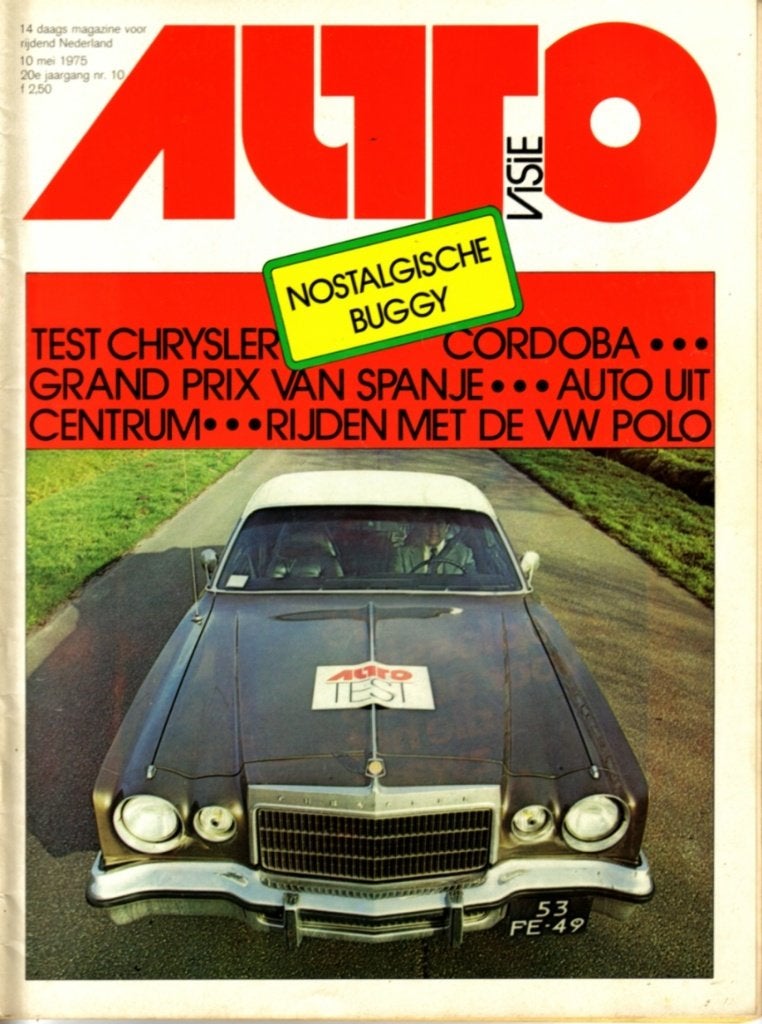 Autovisie test Chrysler Cordoba Mei 1975, Ophalen of Verzenden, Gelezen, Overige merken