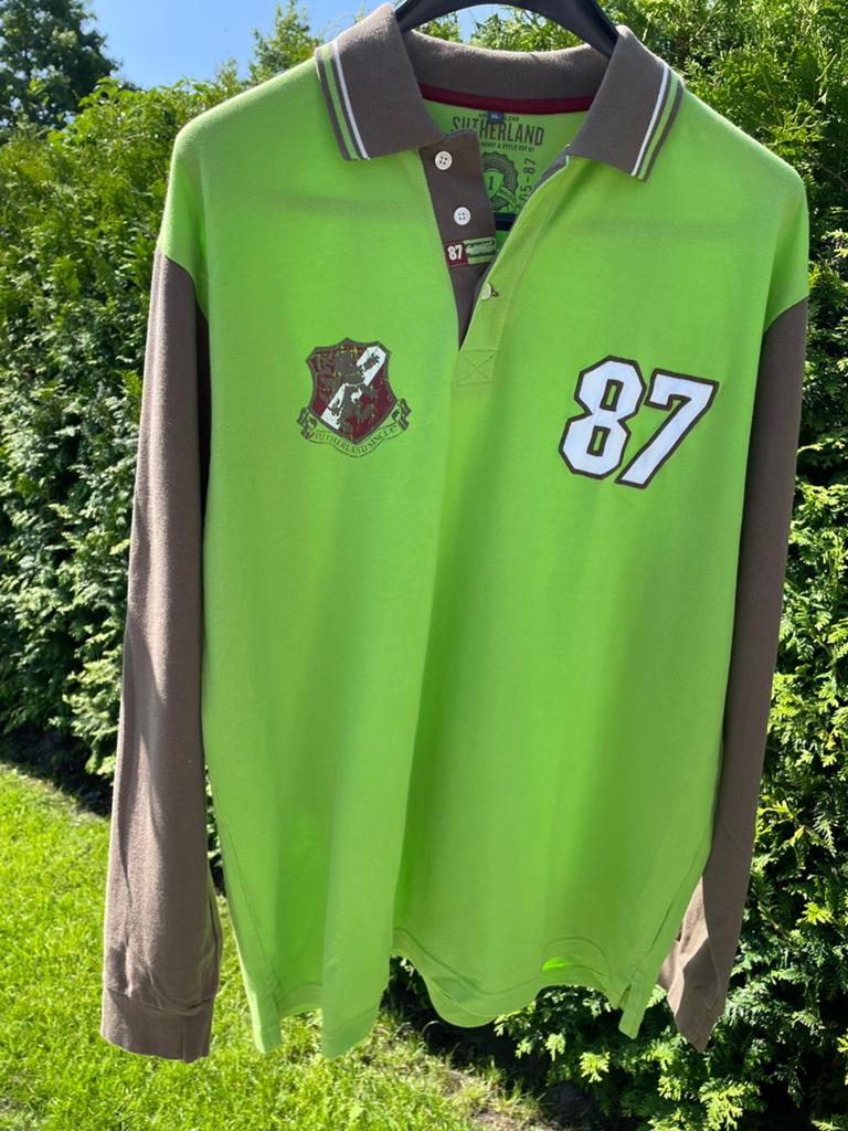 Zomer Polo Groen ,Bruin.Maat XL. Sutherland., Kleding | Heren, Ophalen of Verzenden, Zo goed als nieuw, Maat 56/58 (XL)