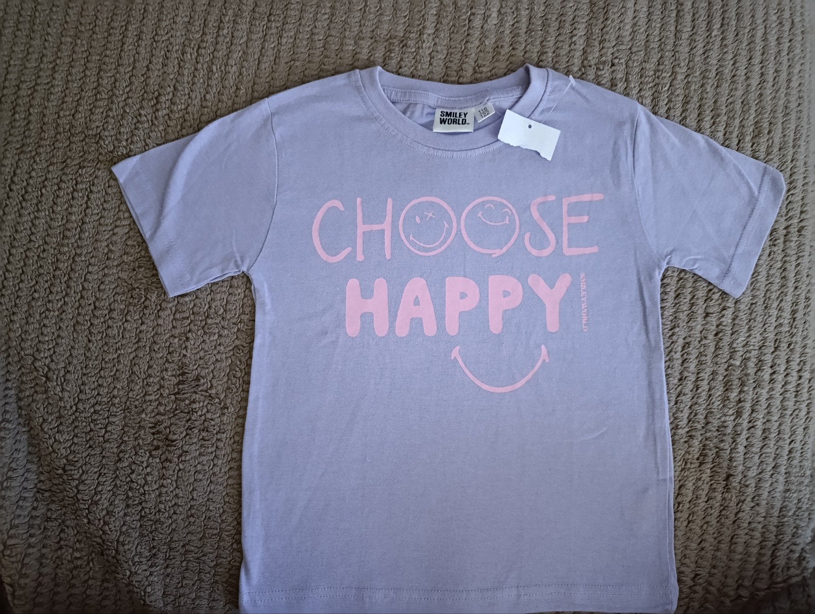 Smiley World T-shirt 'Choose Happy' maat 116/122, Kinderen en Baby's, Jongen of Meisje, Nieuw, Ophalen of Verzenden, Smiley World