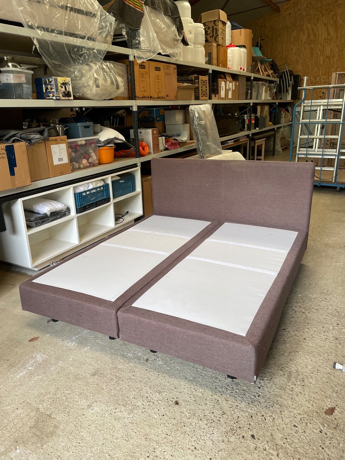 Auping boxspring 180x200 vlak (excl. matrassen/topper), Ophalen, Gebruikt, Bruin, Tweepersoons