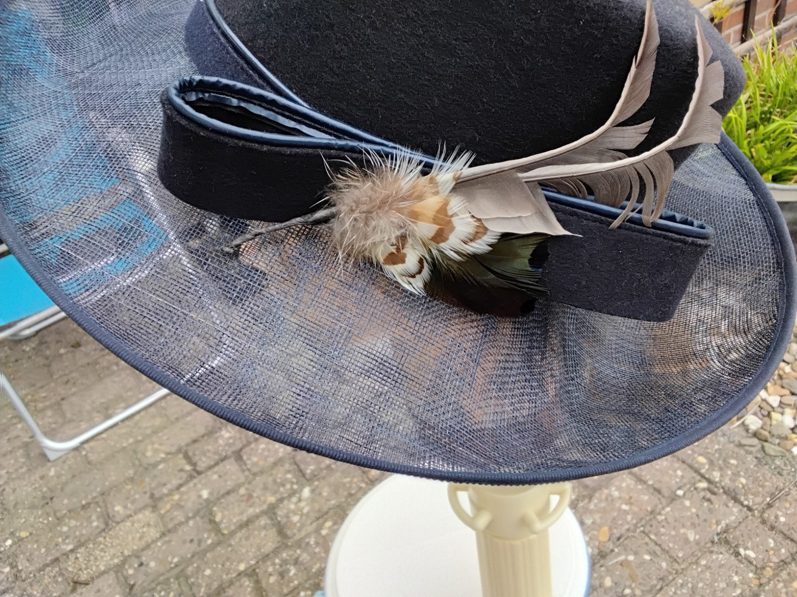 Prachtige Design hoed maat 58, Kleding | Dames, Ophalen of Verzenden, Zo goed als nieuw, 58 cm (L, 7¼ inch) of meer
