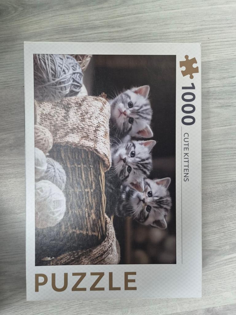 Puzzel 1000 stukjes cute kittens, Ophalen of Verzenden, 500 t/m 1500 stukjes, Zo goed als nieuw