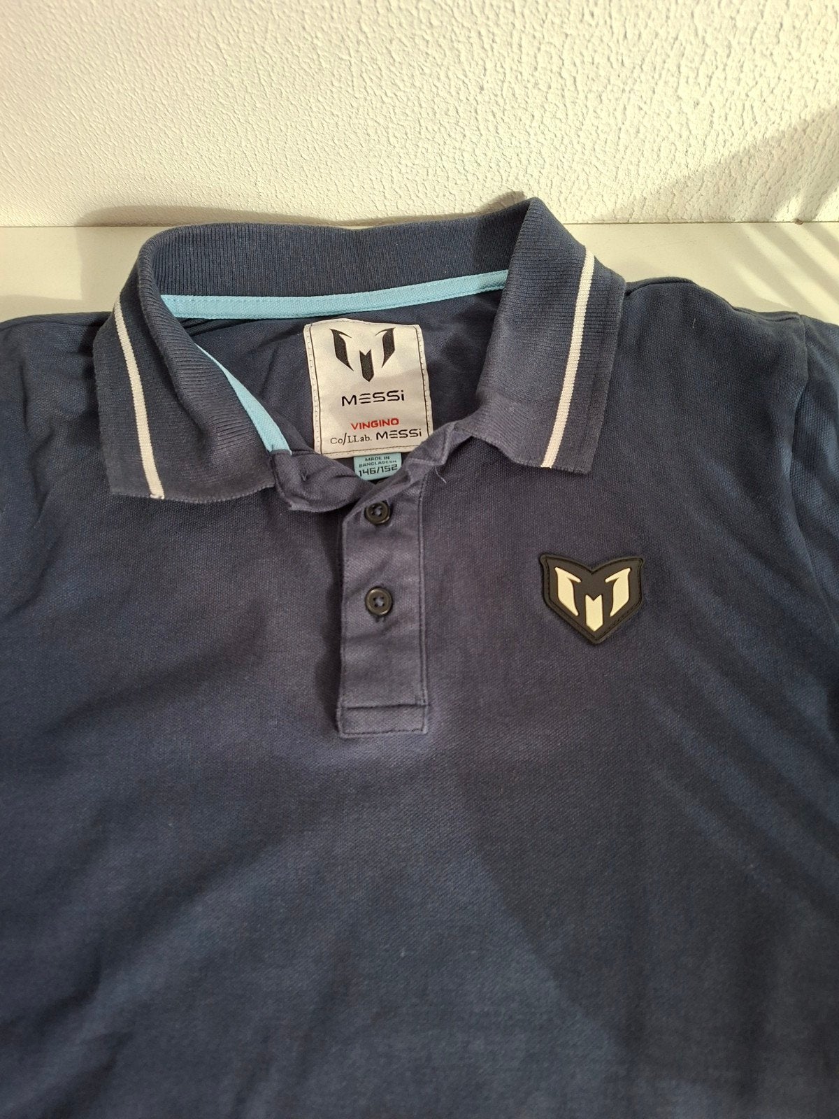 Messi Vingino Polo Shirt - Donkerblauw Maat 146/152, Ophalen of Verzenden