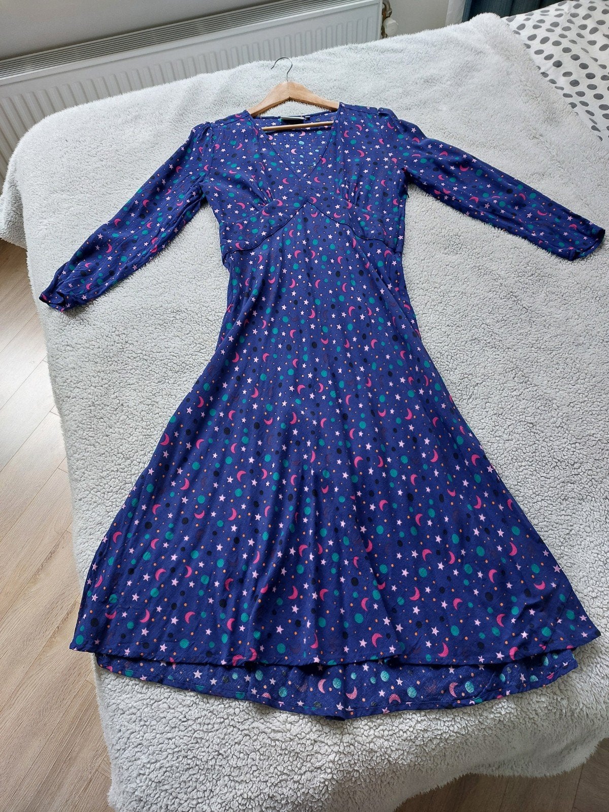 Fabienne Chapot Jurk met Sterren en Manen print, Maat 38/40 (M), Blauw, Ophalen of Verzenden, Zo goed als nieuw