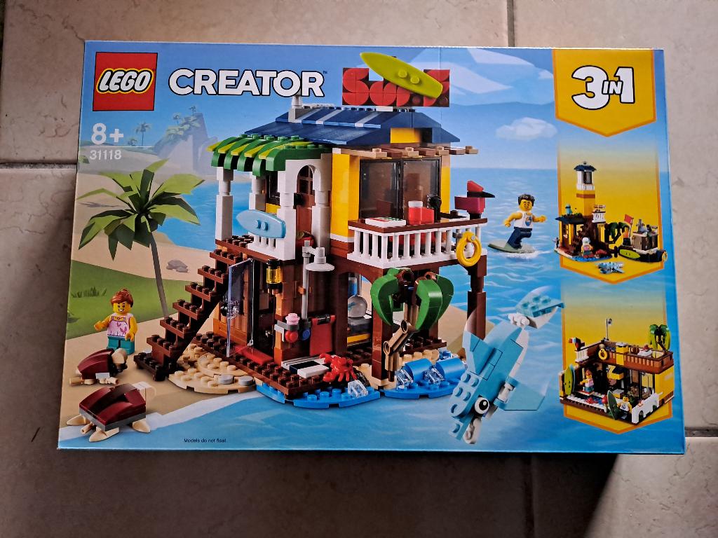 Lego Creator 3in1 - Surfer strandhuis - 31118, Ophalen of Verzenden, Nieuw, Complete set, Lego