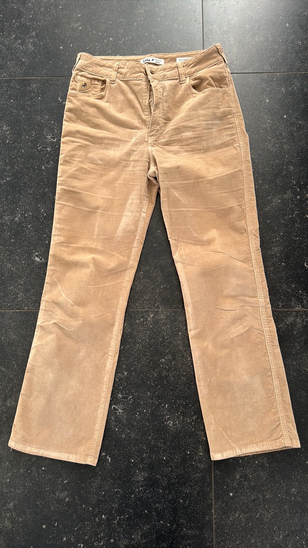 Lois Malena Boot Straight Ribbroek - Beige, Kleding | Dames, Broeken en Pantalons, Maat 38/40 (M), Beige, Ophalen of Verzenden