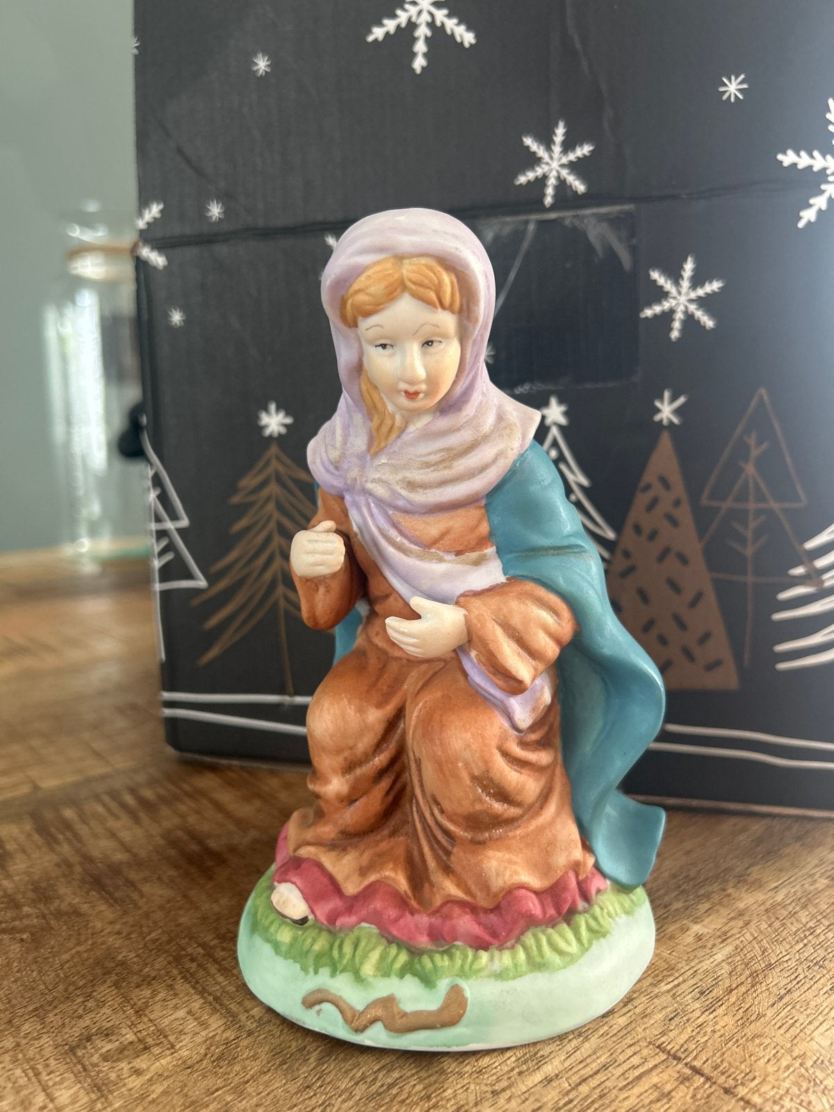 Kerststal Beeldjes Set - Maria, Koningen, Os, Ezel, Antiek en Kunst, Antiek | Religie, Ophalen