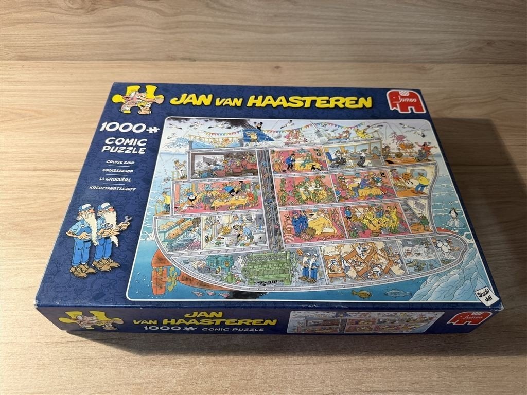 Jan van Haasteren - cruiseschip - 1000 stuks - s6645, Hobby en Vrije tijd, Denksport en Puzzels, Zo goed als nieuw, 500 t/m 1500 stukjes