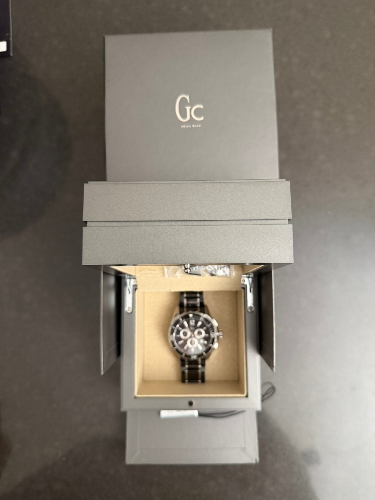 GC Guess Collection X76002G2S watch 45mm, Ophalen of Verzenden, Zo goed als nieuw, Staal, Overige merken