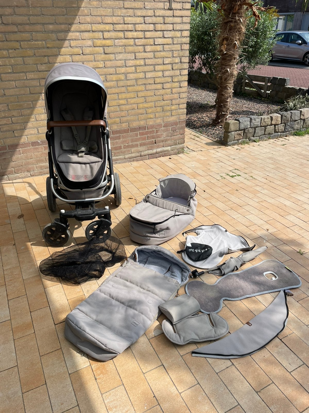 Joolz geo 3 sage green kinderwagen, Kinderen en Baby's, Kinderwagens en Combinaties, Gebruikt, Verstelbare duwstang, Ophalen, Kinderwagen