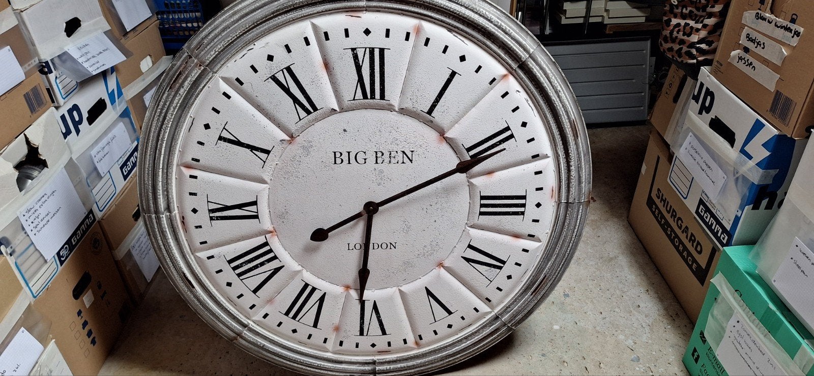 Grote wandklok 'Big Ben' - 1 meter diameter, Antiek en Kunst, Ophalen