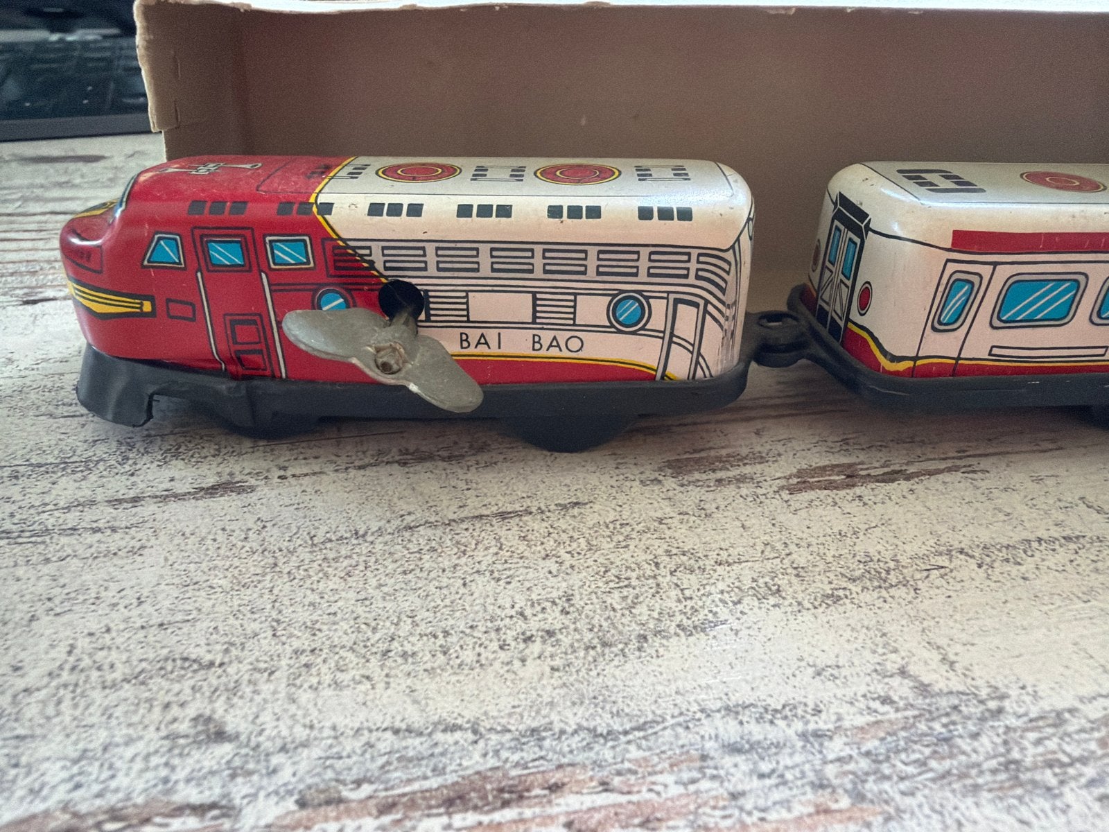 Vintage Opwind Express Trein - Bai Bao, Ophalen of Verzenden, Gebruikt, Treinset, Overige merken