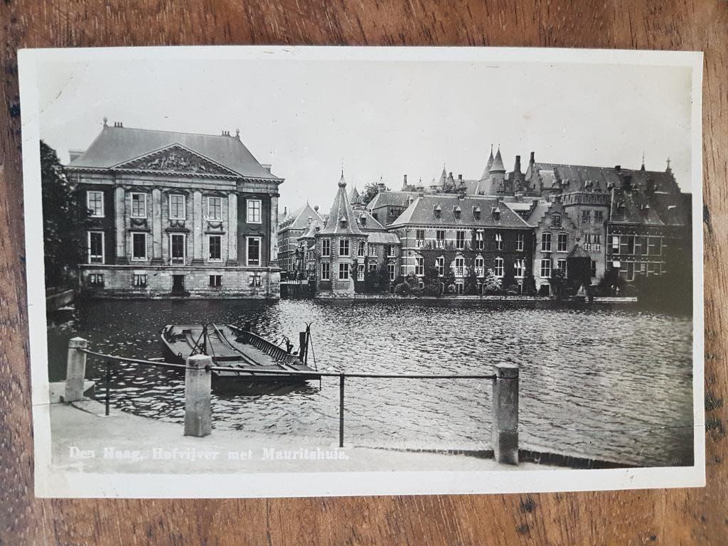 Ansichtkaart Den Haag Hofvijver Dieltjens Hoogstraten, Verzamelen, Ophalen of Verzenden, 1940 tot 1960, Ongelopen, Zuid-Holland
