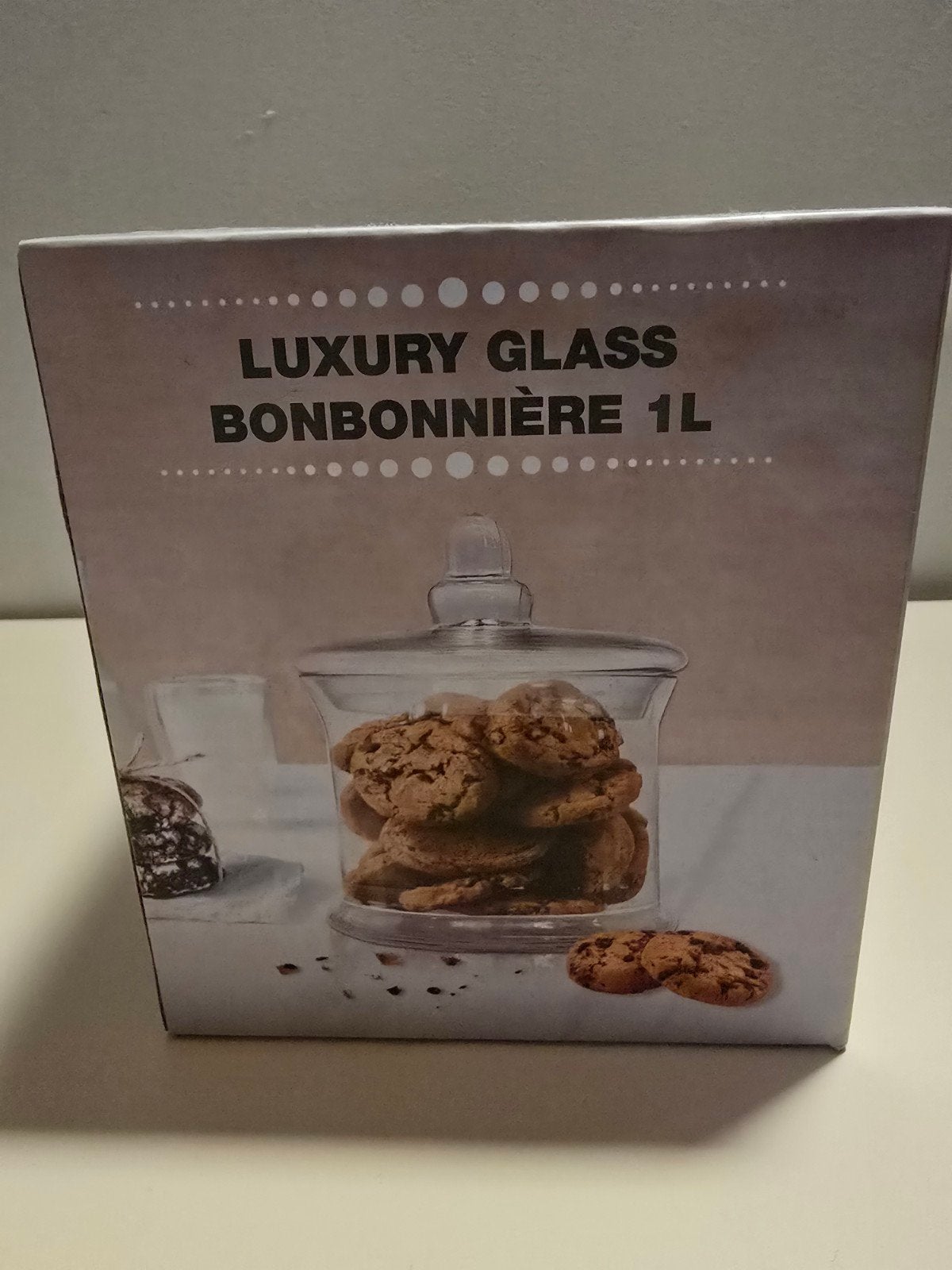Luxe Glazen Bonbonnière 1L - Voorraadpot, Ophalen, Glas, Nieuw, Voorraadpot