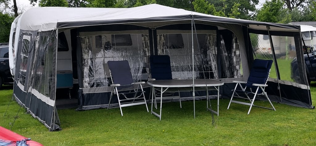 Dorema voortent 270 cm – maat 860 cm – met EasyGrip frame, Caravans en Kamperen, Voortenten en Luifels, Ophalen, Gebruikt, Dorema