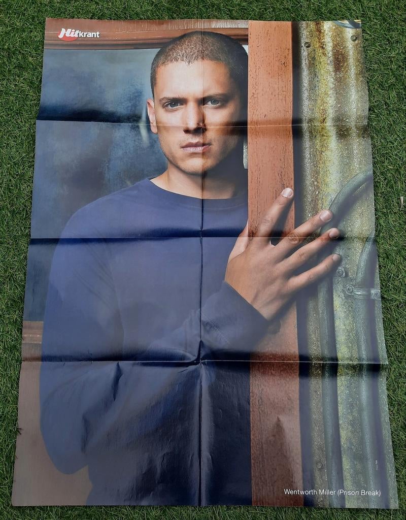 Grote Poster Hitkrant 2008 Wentworth Miller / High School, Ophalen of Verzenden, Gebruikt, A1 t/m A3, Film en Tv