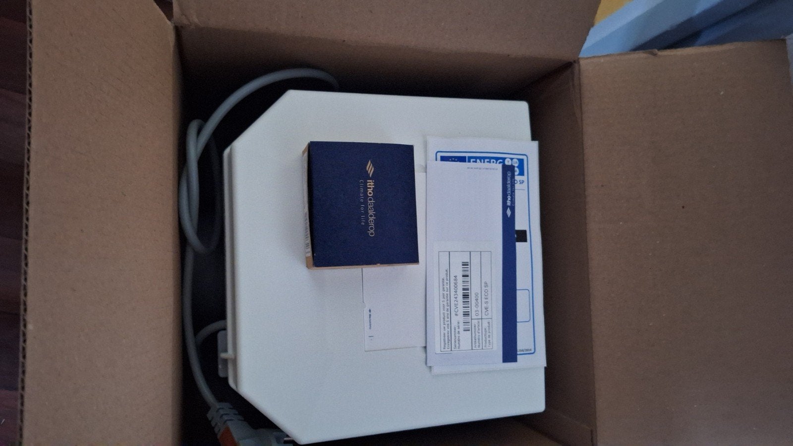 Itho Daalderop CVE-S ECO SP draadloze ventilatiebox, Ophalen of Verzenden, Nieuw, Luchtreiniger