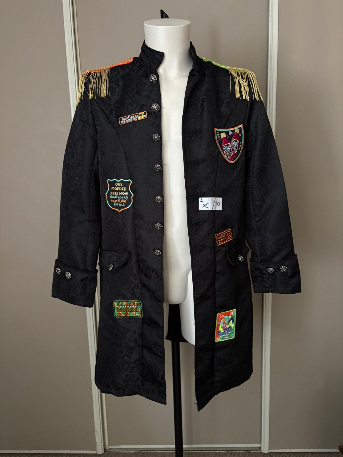 (10) Kruikenstad Jas barok L/XL carnaval unisex emblemen, Kleding | Heren, Ophalen of Verzenden, Zo goed als nieuw, Maat 56/58 (XL)